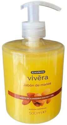 Vivera, jabón de manos aceite de almendras dulces y miel