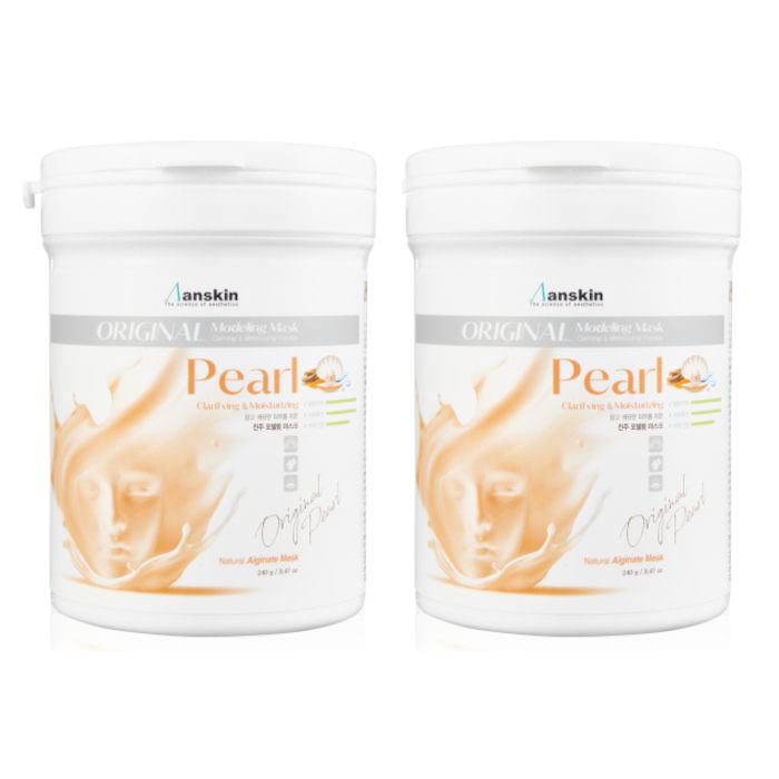 Anskin Modeling Mask - (240g) - Pearl (2ea) Set (New)