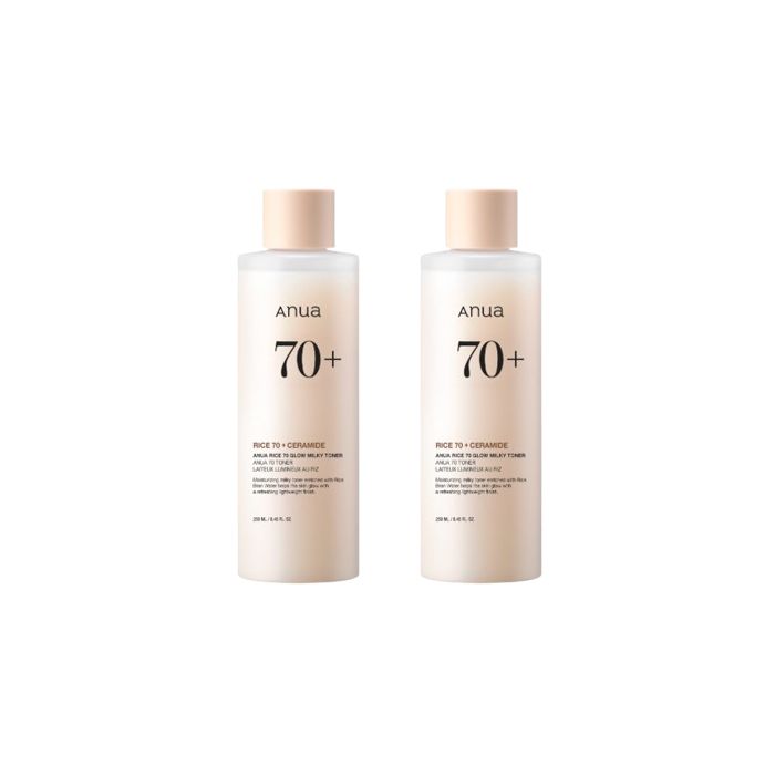 ANUA Rice 70 Glow Milky Toner - 250ml (2ea) Set