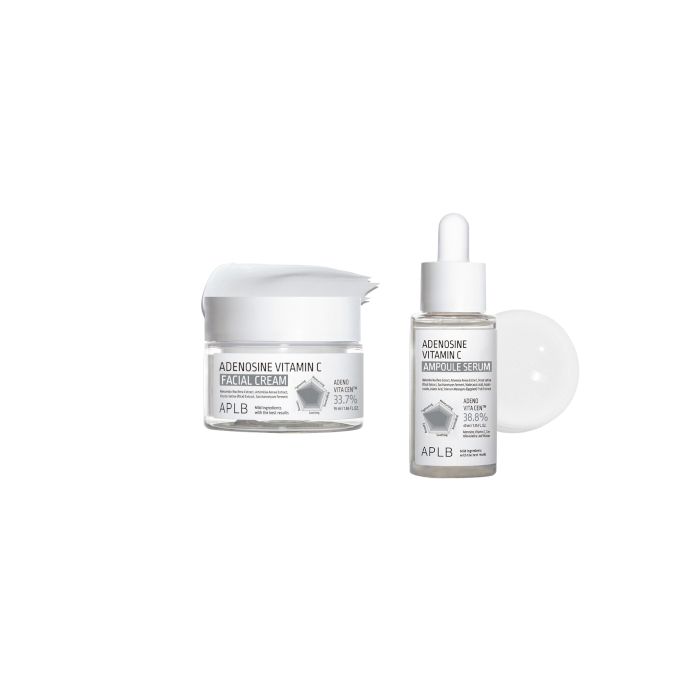 APLB Adenosine Vitamin C Ampoule Serum - 40ml & Facial Cream - 55ml Set