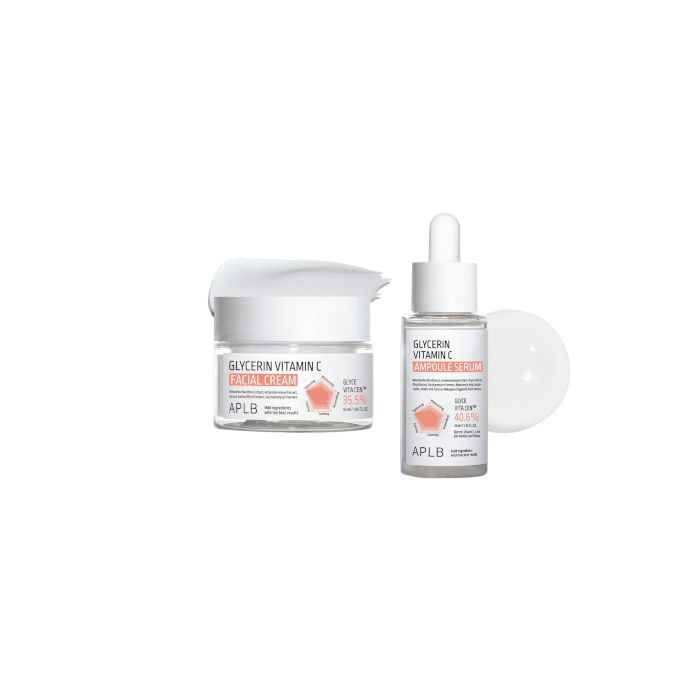 APLB Glycerin Vitamin C Ampoule Serum - 40ml & Facial Cream - 55ml Set
