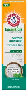 Arm & Hammer Essentials Whiten & Strengthen Fluoride Toothpaste, Fresh Mint