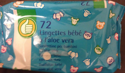 72 lingettes bébé à l'aloe vera