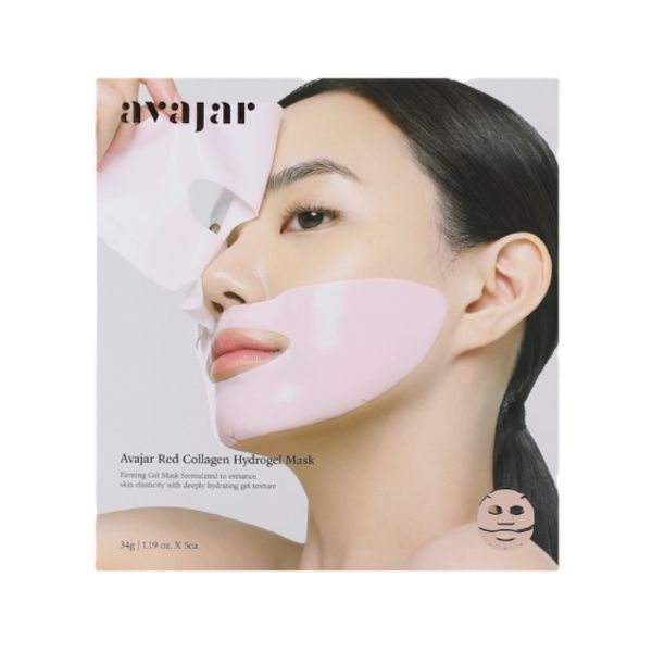 avajar Red Collagen Hydrogel Mask - 5pcs