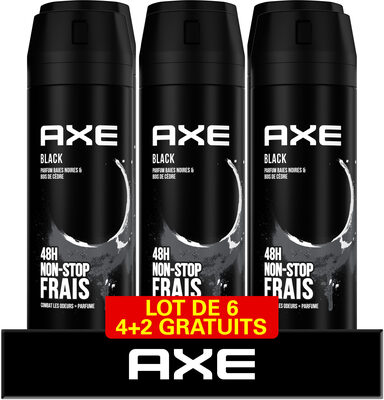 AXE Anti-Transpirant Homme Black 72h Anti-Humidité Lot 6x200ml