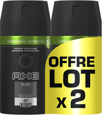 AXE Black Déodorant Homme Spray Compressé All Day Fresh Lot de 2x100ml