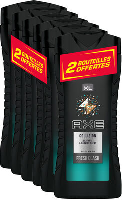 AXE Collision Gel Douche Homme Cuir & Cookies Lot 4+2 offerts