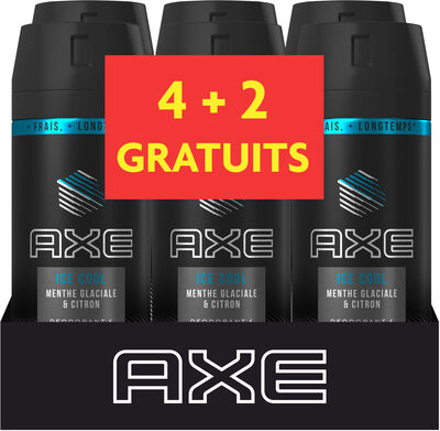 AXE Déodorant Homme Spray Menthe Glaciale & Citron Spray Lot 6x150ml