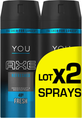 Axe Déodorant YOU Refreshed Spray Lot 2x150ML