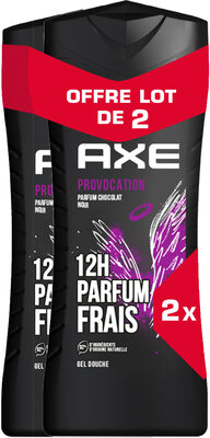 Axe Gel Douche Homme Provocation 12h Parfum Frais 2x400ml