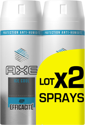 AXE Ice Cool Déodorant Homme Anti Transpirant Homme Menthe Glaciale & Citron Spray Lot 2x150ml