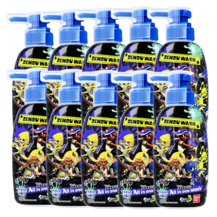 Bandai All in One Bubble Shower Gel - 300ml - Splatoon 3 (10ea) Set"