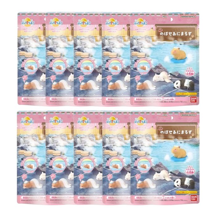 Bandai Hot Spring Nobose Animaruzu Bath Ball - 75g (10ea) Set"