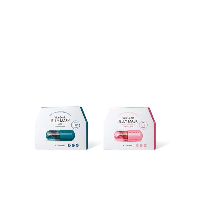 BANOBAGI Vita Genic Jelly Mask Cica - 10 pcs (1ea) + Vita Genic Jelly Mask Pore Tightening - 10 pcs (1ea) set