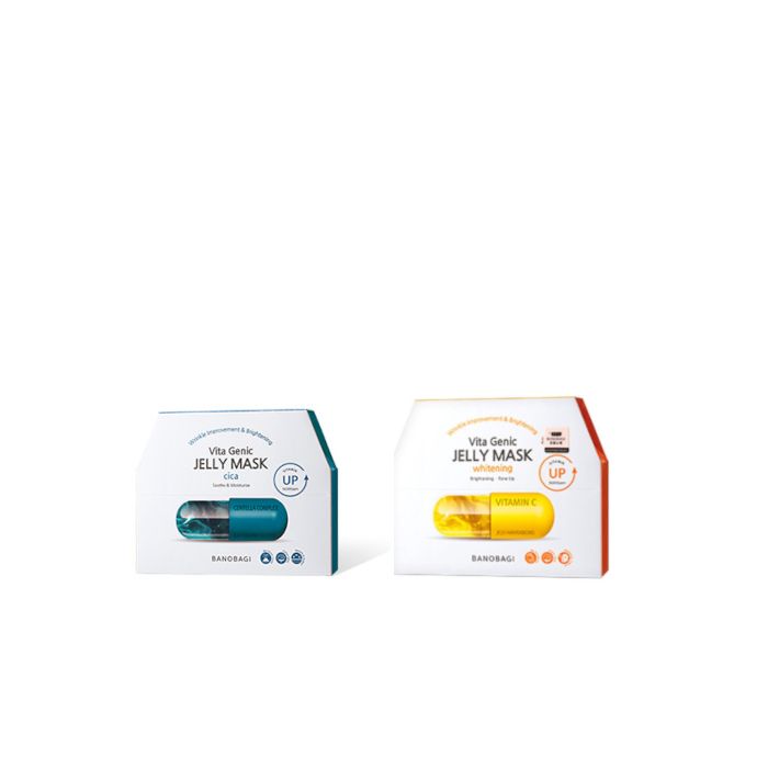 BANOBAGI Vita Genic Jelly Mask Cica - 10 pcs (1ea) + Vita Genic Jelly Mask Whitening - 10 pcs (1ea) set