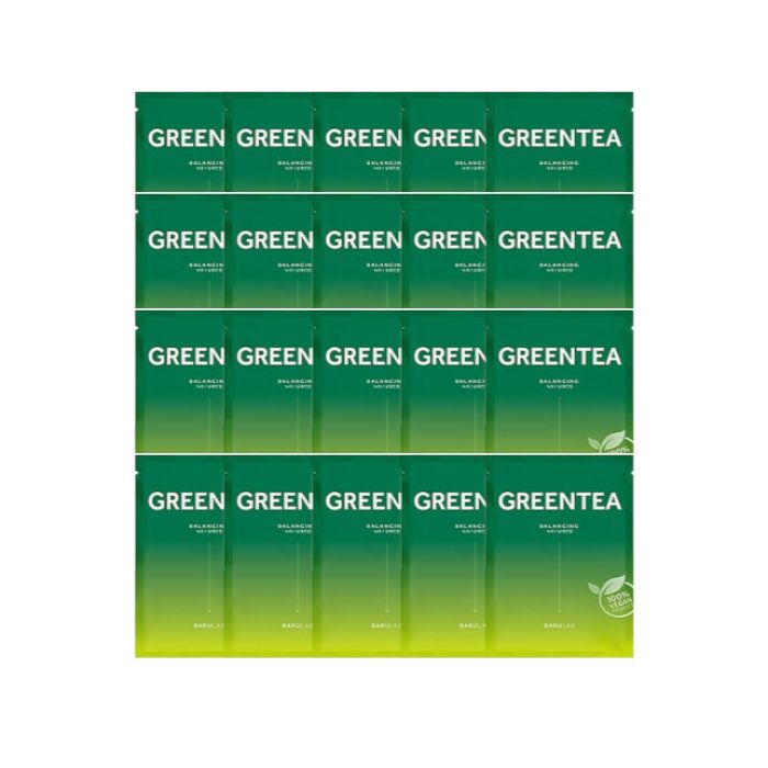 BARULAB The Clean Vegan Green Tea Mask - 10pcs (2ea) set