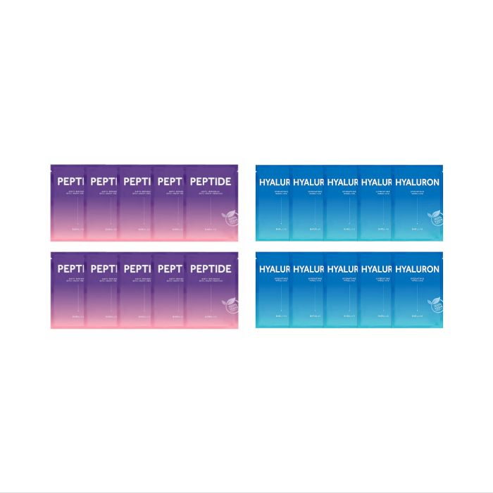 BARULAB The Clean Vegan Peptide Mask - 10pcs (1ea) + The Clean Vegan Hyaluron Mask - 10pcs (1ea) set