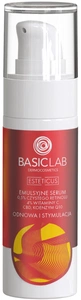 Basiclab Emulsyjne Serum Z 0,5% Czystego Retinolu, 4% Witaminy C, CBD I Koenzymem Q10 Odnowa I Stymulacja