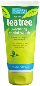 Beauty Formulas Tea Tree Exfoliating Facial Wash