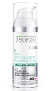 Bielenda Professional 2 In 1 Active Sebo-Regulating Moisturizing Cream Anti-Acne & Shine Complex