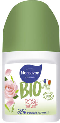 Monsavon BIO Déodorant Femme Bille Rose Thé Vert 50ml