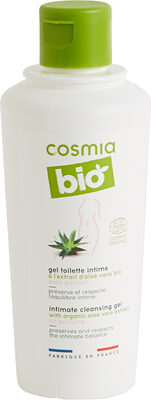 COSMIA BIO GEL TOILETTE INTIMEà l'extrait d'aloe vera biosans parfumpréserve et respecte l'équilibre intime