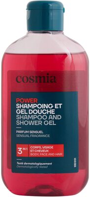 Shampoing et gel douche power