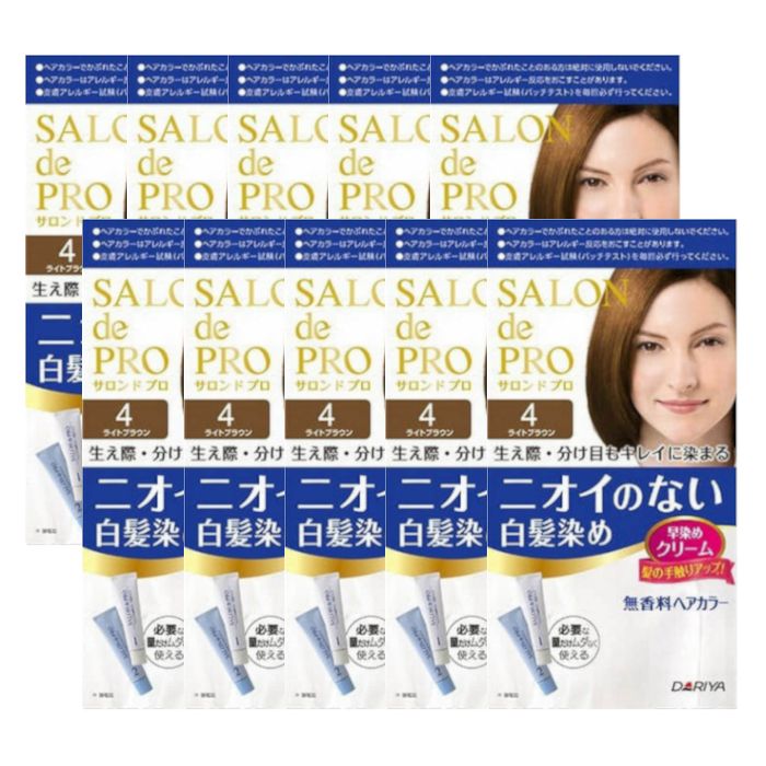 Dariya Salon De Pro - Hair Color Cream - 1box - 4 Light Brown -10PCS