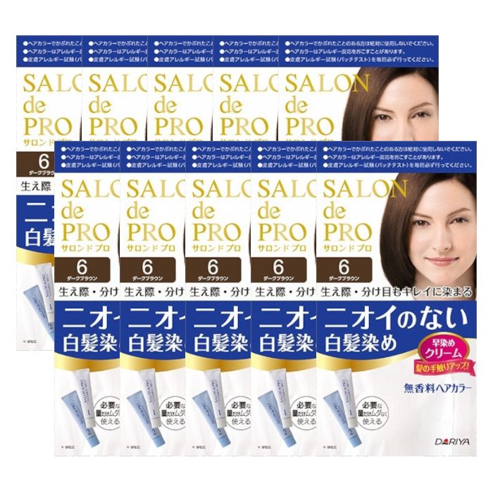 Dariya Salon De Pro - Hair Color Cream - 6 Dark brown 10PCS set