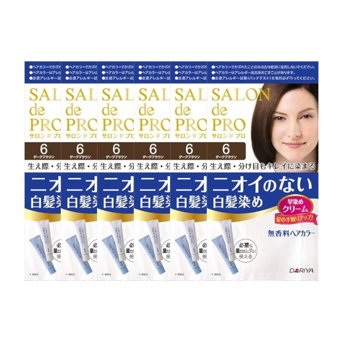 Dariya Salon De Pro - Hair Color Cream - 6 Dark brown 6PCS set