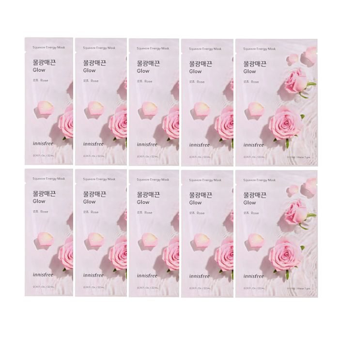 innisfree Squeeze Energy Mask - Rose (10ea) Set