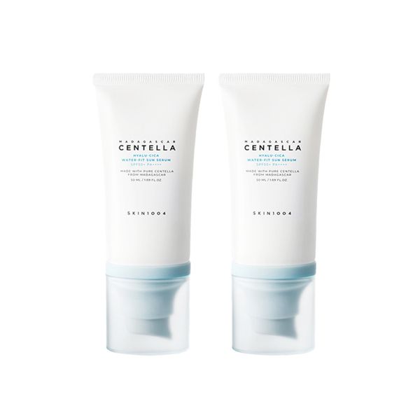 SKIN1004 Madagascar Centella Hyalu-Cica Water-Fit Sun Serum SPF50+ PA++++ Twin Pack - 50ml*2ea