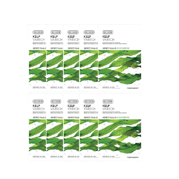 THE FACE SHOP Real Nature Face Mask - Kelp - 10pcs
