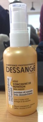 Elixir concentré de nutrition sans rinçage, aux 2 huiles riches d'onagre et de sésame, pointes et zones très desséchées