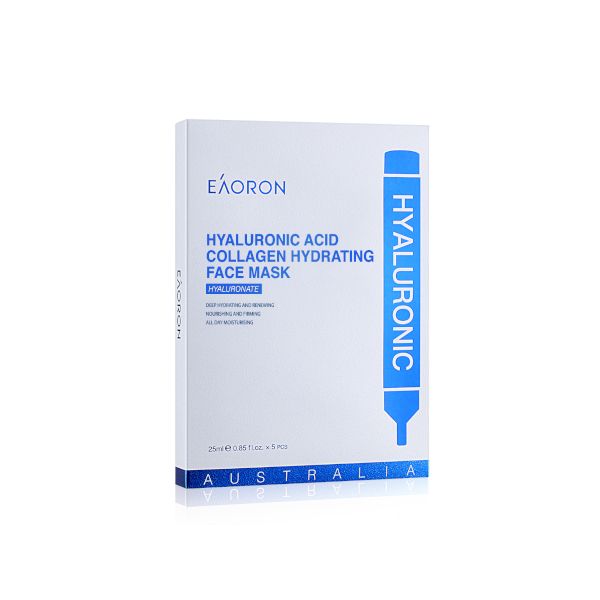 EAORON Hyaluronic Acid Collagen Hydrating Face Mask - 5pcs