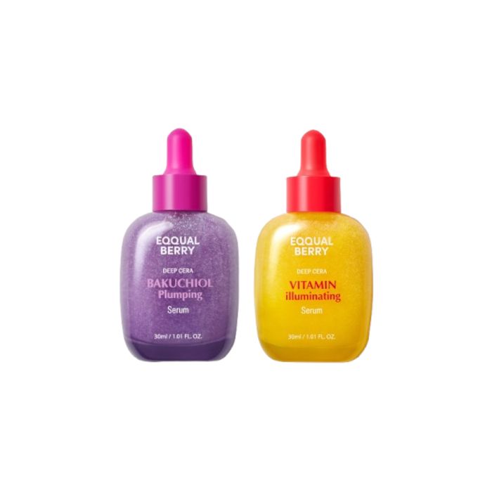 Eqqualberry EQQUALBERRY Bakuchiol Plumping Serum - 30ml (1ea) X Vitamin Illuminating Serum - 30ml (1ea) Set
