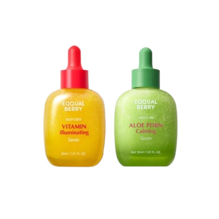 Eqqualberry EQQUALBERRY Vitamin Illuminating Serum - 30ml (1ea) + Aloe PDRN Calming Serum - 30ml (1ea) Set