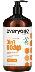 Everyone 3 In 1 Soap Shampoo And Bubble Bath, Citrus + Mint
