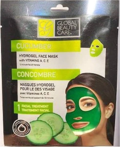 Global Beauty Care Cucumber Hydrogel Face Mask With Vitamins A,C,E