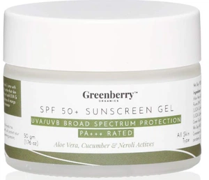 Greenberry Greenberry Spf 50+ Sunscreen Gel Aloe Vera, Cucumber & Neroli Actives