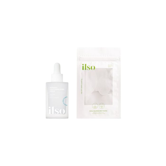 ILSO Moringa Tightening Pore Serum - 30ml + Dual Calming Spot Patch - 70ea Set
