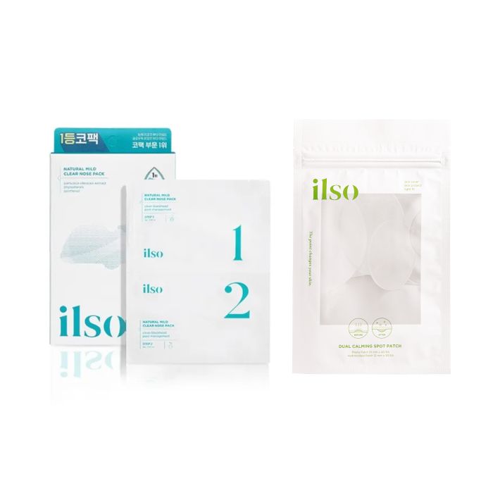 ILSO Natural Mild Clear Nose Patch - 5ea + Dual Calming Spot Patch - 70ea Set