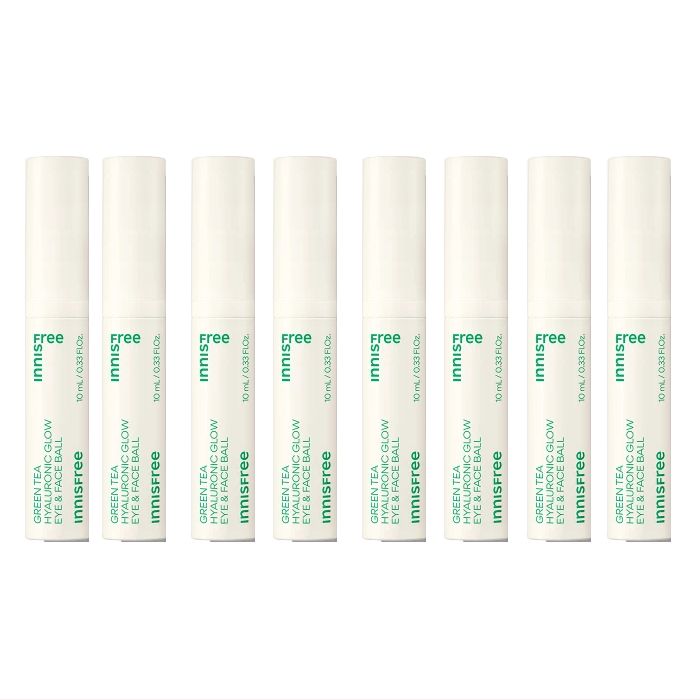 innisfree Green Tea Hyaluronic Glow Eye & Face Ball - 10ml (8ea) Set