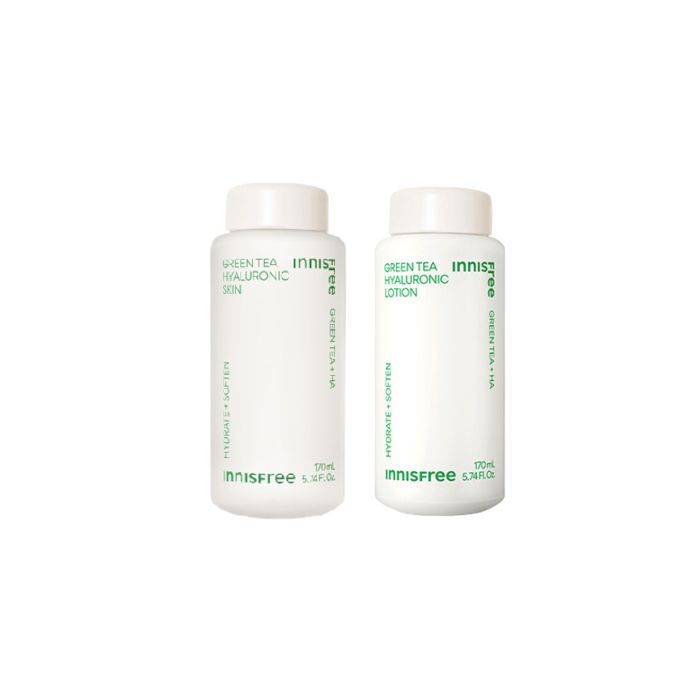 innisfree Green Tea Hyaluronic Lotion - 170ml (1ea) + Skin - 170ml (1ea) Set