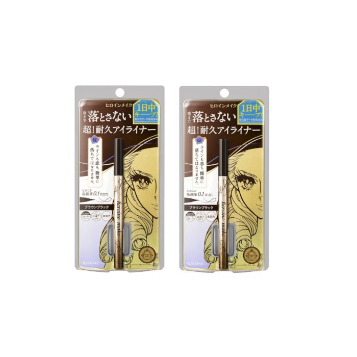 ISEHAN Kiss Me Heroine Make Prime Liquid Eyeliner Rich Keep - 0.4ml - 02 Dark Brown (2ea) Set