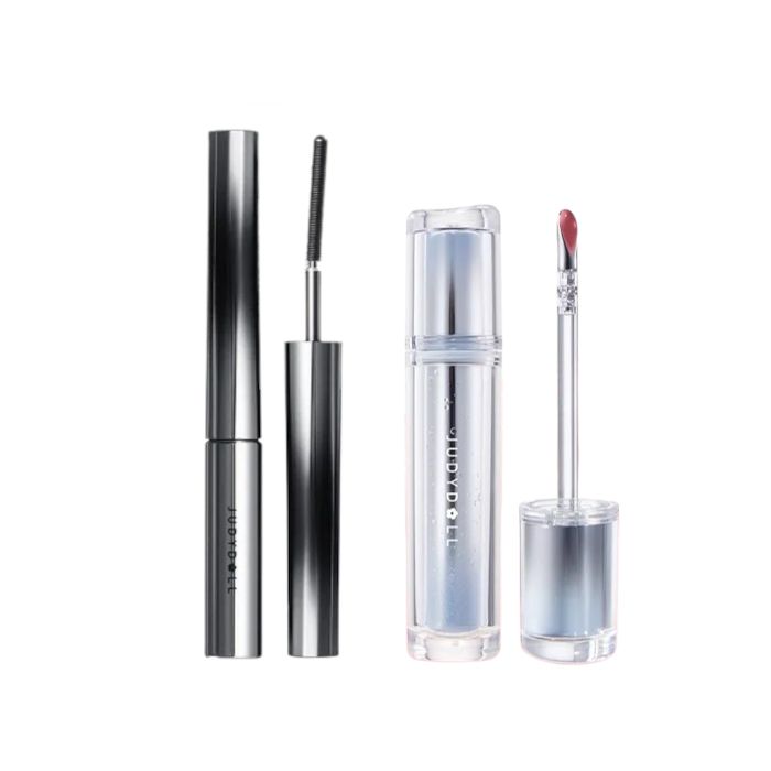 Judydoll 3D Curling Eyelash Iron Mascara Curly - 2g - 01 Black (1ea) + Ice Watery Lip Gloss - 2.4g - 11 Blueberry Bailey's Sweet (1ea)Set