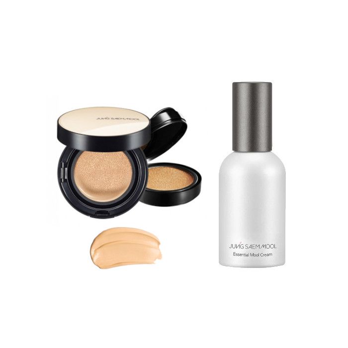 JUNGSAEMMOOL Essential Skin Nuder Cushion SPF50+ PA+++ (With Refill) - 14g+14g - 19 Light (1ea) + Essential Mool Cream - 30ml (1ea)  Set