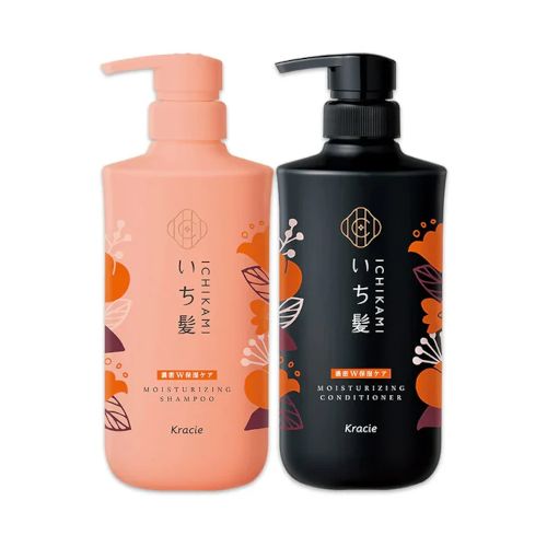 Kracie Ichikami Moisturizing Shampoo & Conditioner Pair Set - 480ml + 480g