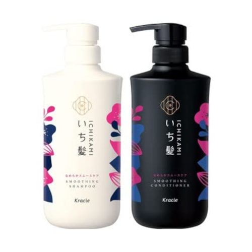 Kracie Ichikami Smoothing Shampoo & Conditioner Pair Set - 480ml + 480g