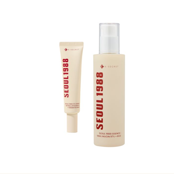 KSECRET SEOUL 1988 Eye Cream : Retinal Liposome 4% + Fermented Bean - 30ml (1ea) + Essence : Snail Mucin 97% + Rice - 100ml (1ea) Set